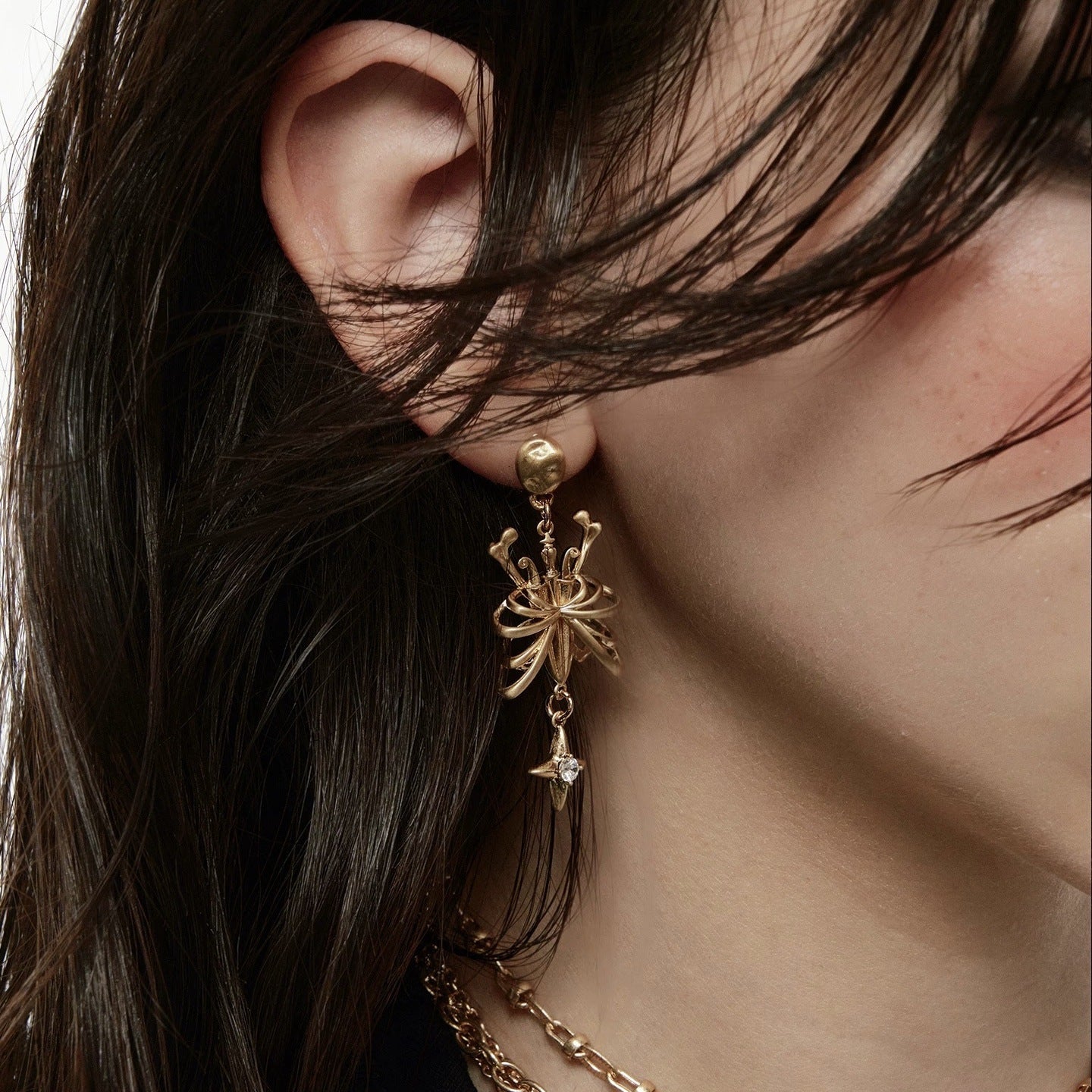 New hot-selling, sphenoid bone · symbiosis series butterfly stud earrings, high-end fashion stud earrings, earrings, women's wholesale