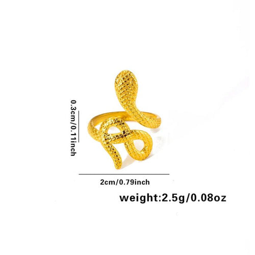 European and American fashion ins style simple titanium steel ring 18k gold-plated irregular geometric stainless steel women's jewelry hot-selling