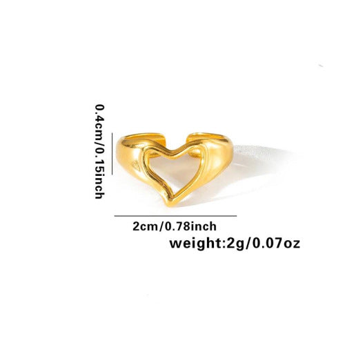 European and American fashion ins style simple titanium steel ring 18k gold-plated irregular geometric stainless steel women's jewelry hot-selling