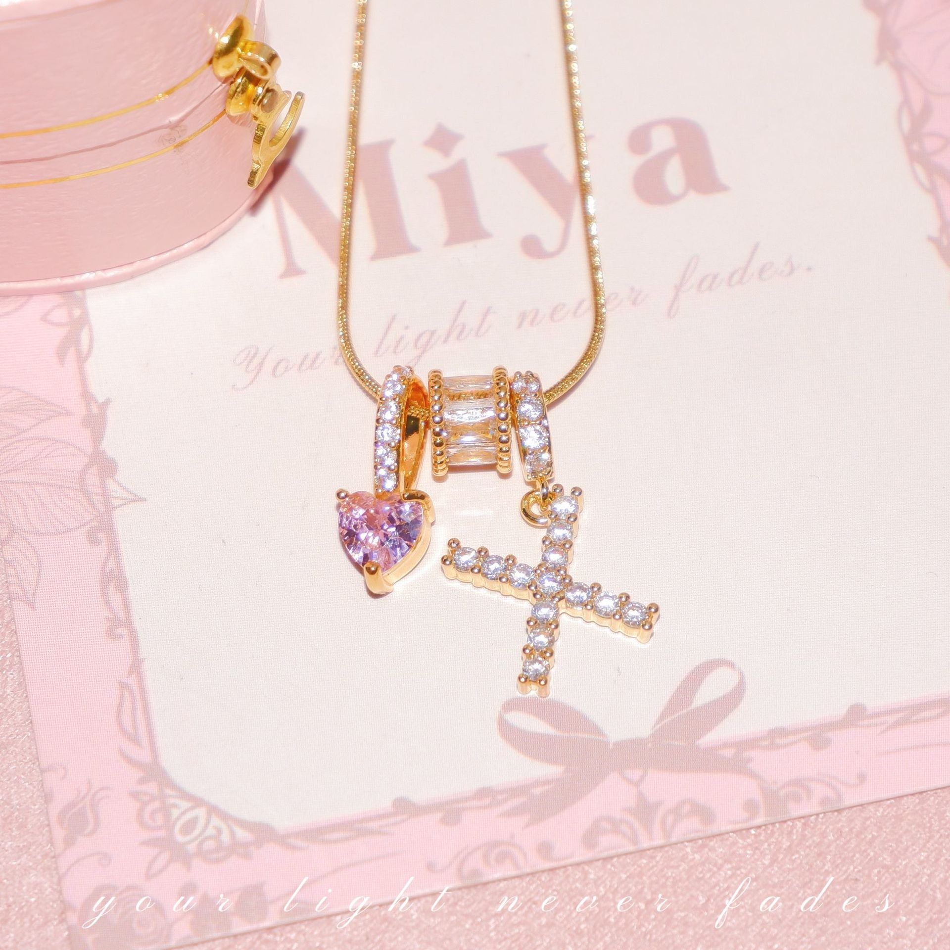 Douyin tk popular letter necklace, new letter necklace, sweet Spice Girl style ins style