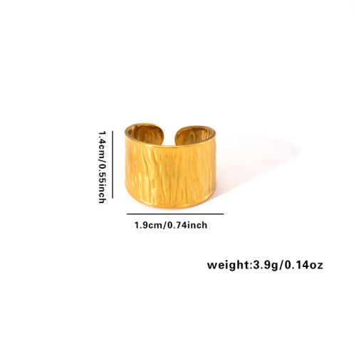 European and American fashion ins style simple titanium steel ring 18k gold-plated irregular geometric stainless steel women's jewelry hot-selling