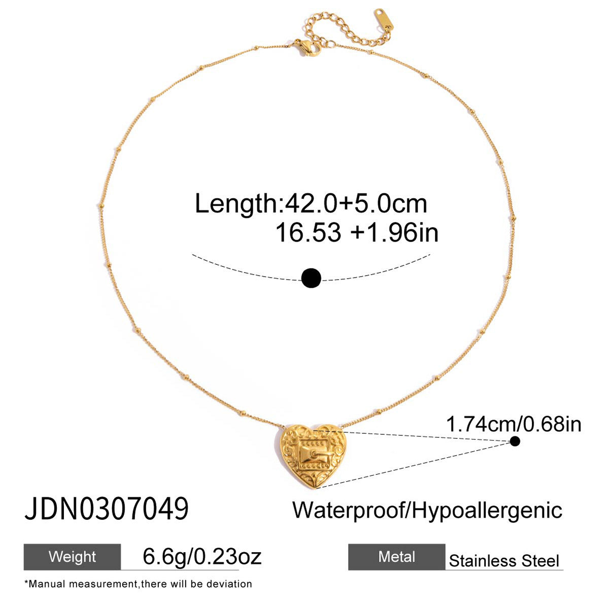 Jingqiao European and American cross-border jewelry titanium steel pearl necklace accessories women's sweater chain autumn and winter stainless steel jewelry cross-border