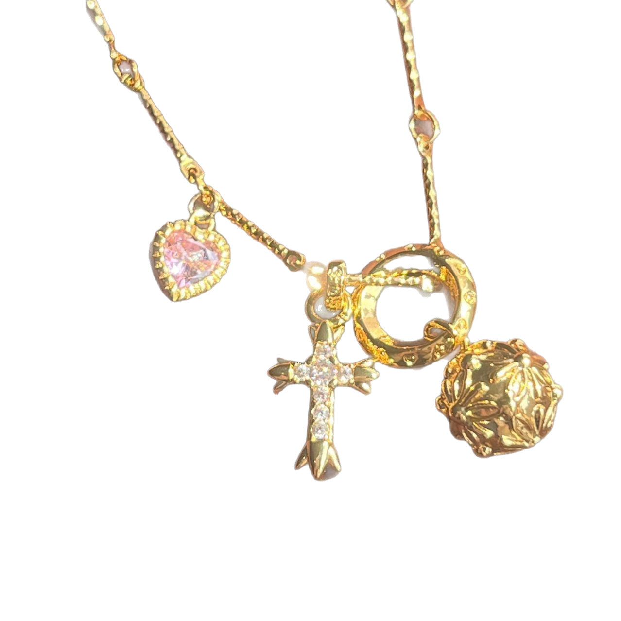Douyin explosive 18k plated real gold Crojia high version love necklace wholesale high color retention necklace
