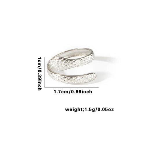 Fishtail high-end titanium steel ring fashion personality niche cross-border new palm plaid love non-fading ring