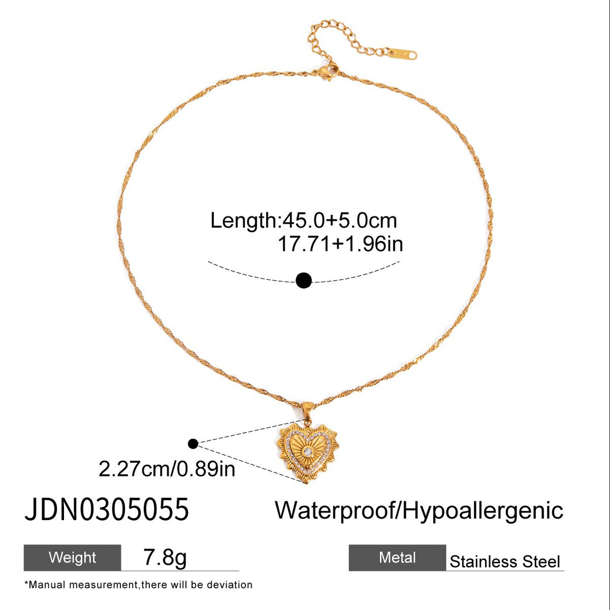 Jingqiao European and American cross-border jewelry titanium steel pearl necklace accessories women's sweater chain autumn and winter stainless steel jewelry cross-border