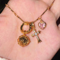 Douyin explosive 18k plated real gold Crojia high version love necklace wholesale high color retention necklace