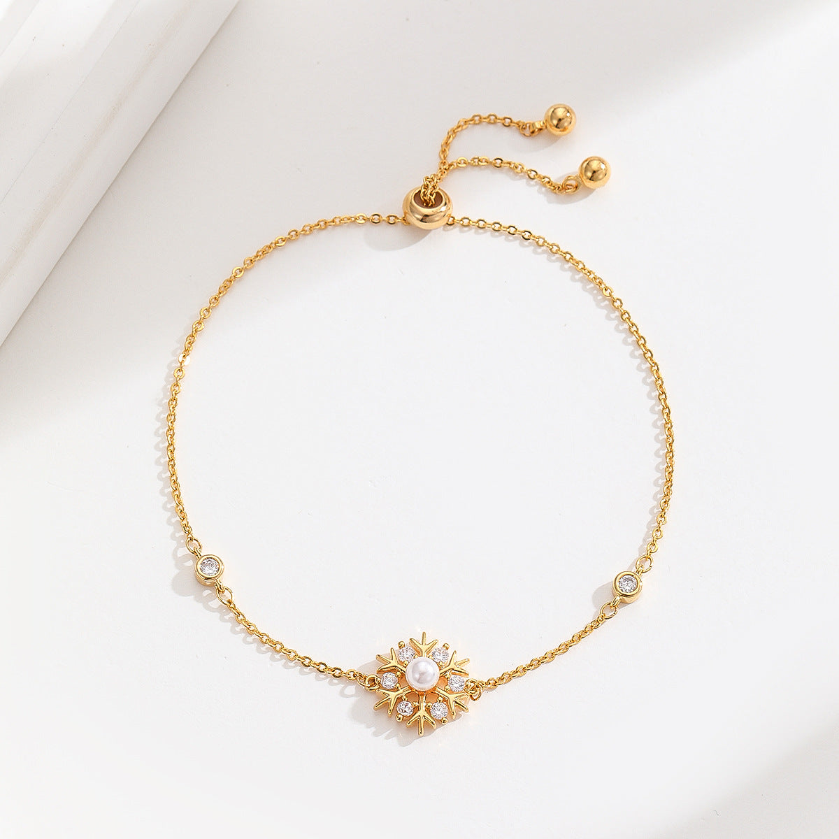 Cross-border explosive jewelry round love electroplating high-grade zircon gold-plated adjustable bracelet wholesale female
