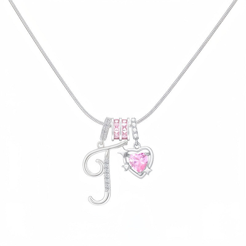 Cross-border explosion wish-love zircon English alphabet necklace series ins girlfriend gift