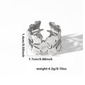 Fishtail high-end titanium steel ring fashion personality niche cross-border new palm plaid love non-fading ring