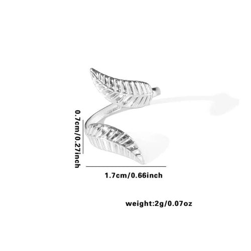 Fishtail high-end titanium steel ring fashion personality niche cross-border new palm plaid love non-fading ring