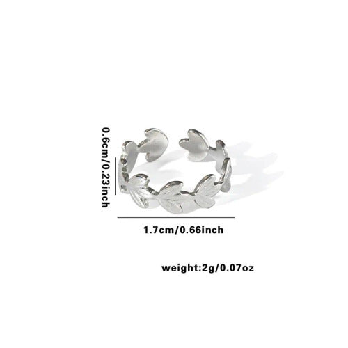 Fishtail high-end titanium steel ring fashion personality niche cross-border new palm plaid love non-fading ring