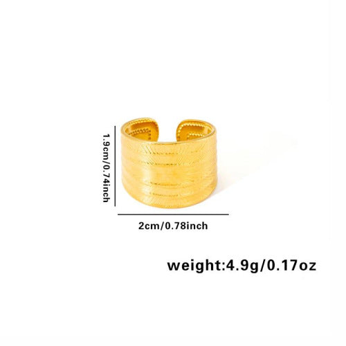 European and American fashion ins style simple titanium steel ring 18k gold-plated irregular geometric stainless steel women's jewelry hot-selling